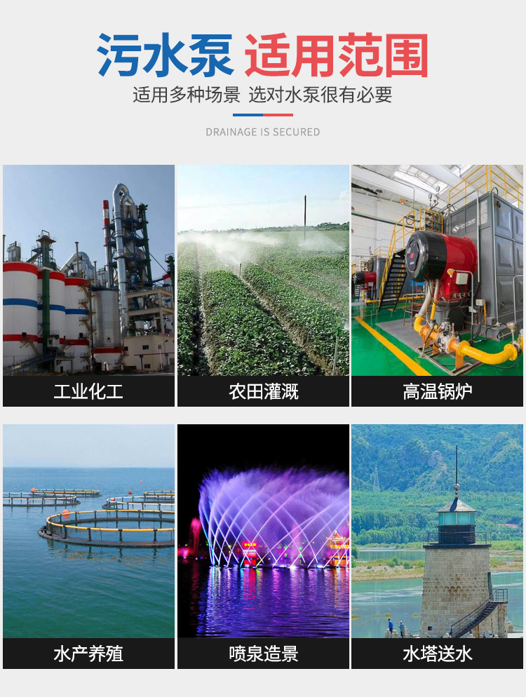 WQC系列新型潛水排污泵應(yīng)用范圍