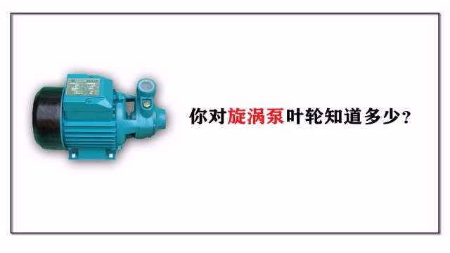 你對旋渦泵葉輪知道多少？