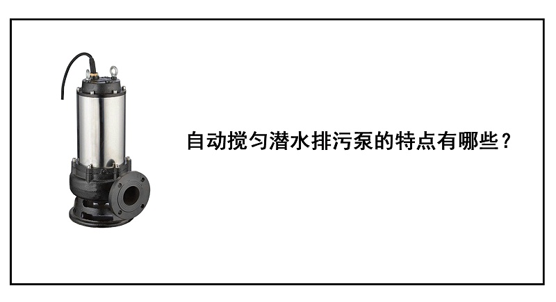 自動攪勻潛水排污泵的特點(diǎn)有哪些？